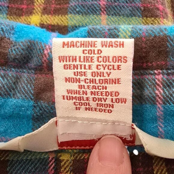 Sundance Plaid Hayden Creek Peplum Flannel Button Down Top Sz S - Picture 8 of 8